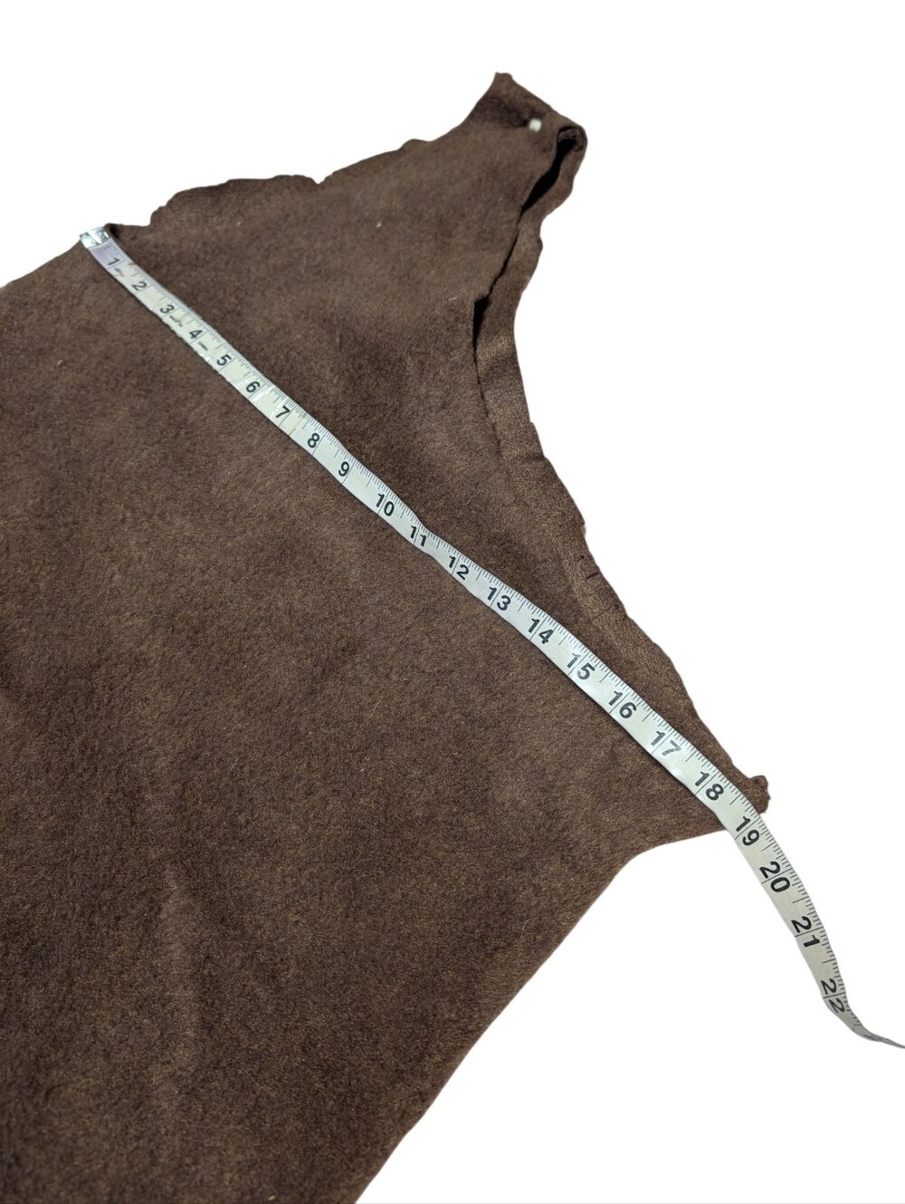 Womens Brown Caveman One Shoulder Sleeveless Faux Fur Bone Button Costume L - Picture 6 of 6